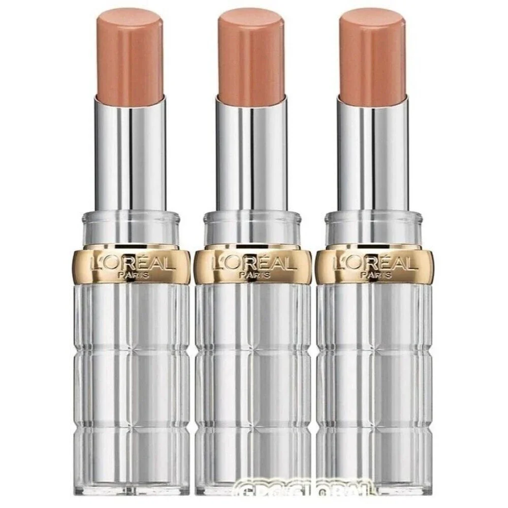 LOT OF 3 - L'Oreal Color Riche Shine Lipstick - 656 Beige in the City 3X New
